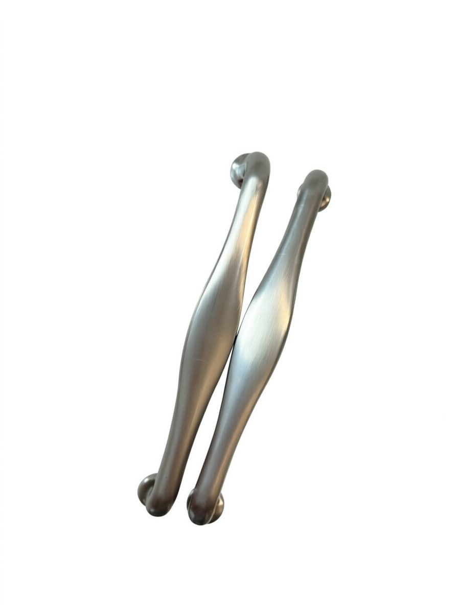 Brushed finish metal handles