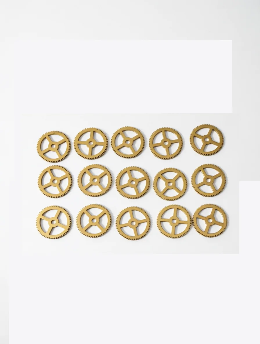 Stamped brass gears
